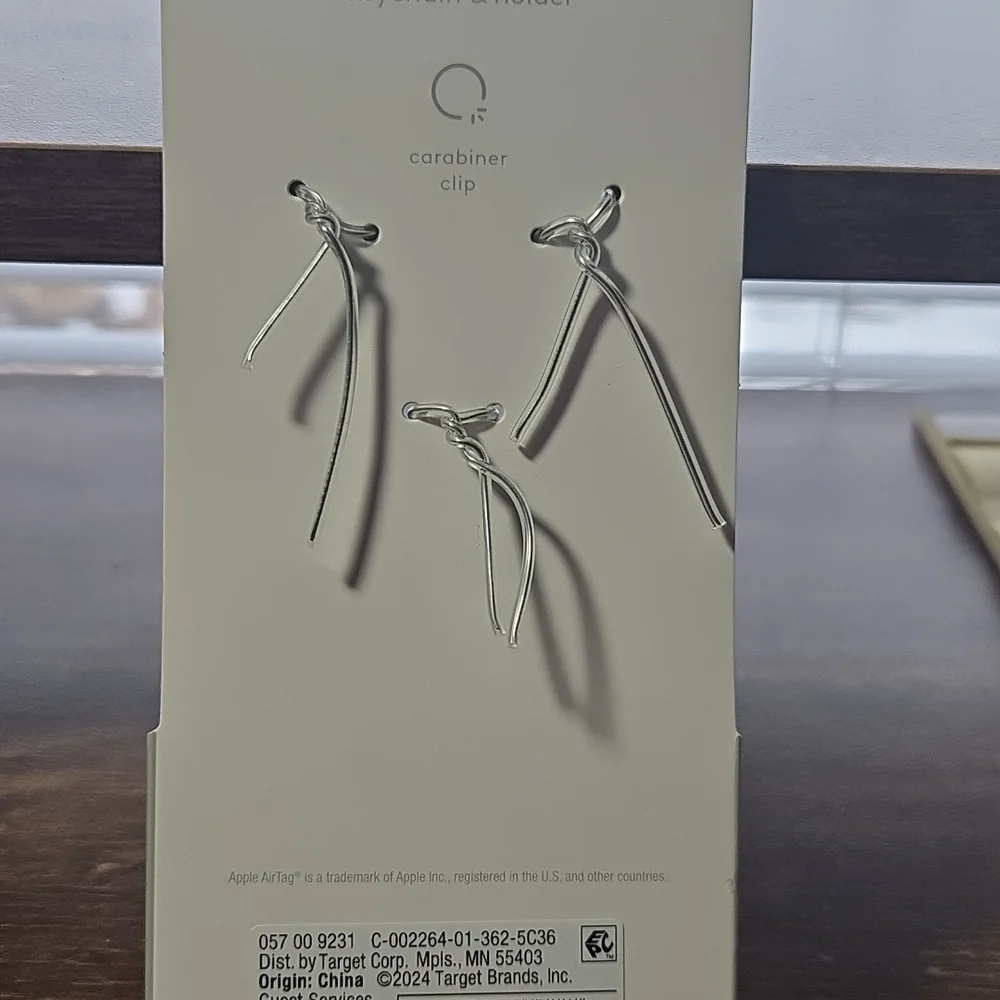 Heyday Silver Carabiner Clip Set Fits Apple Air‎ Tages